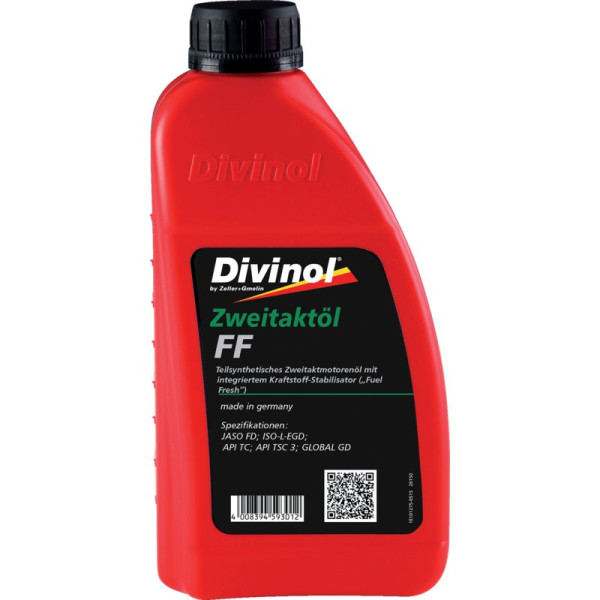Polosyntetický olej Divinol 2T-1L červený