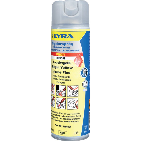 Vyznačovací sprej LYRA neónová žltá 500 ml