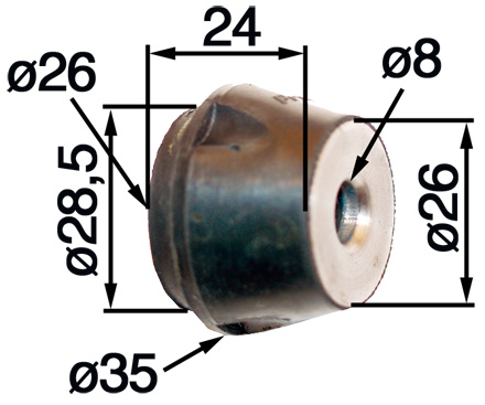Silentblok 11117909900 pre Stihl 050, 051, 075, 076, TS50, TS510, TS760