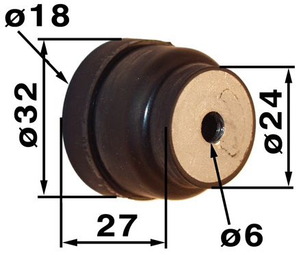 Silentblok 11217909909 pre Stihl 024, 026, 028, 038, 039, MS240, MS260, MS260C, MS380, MS381, MS390