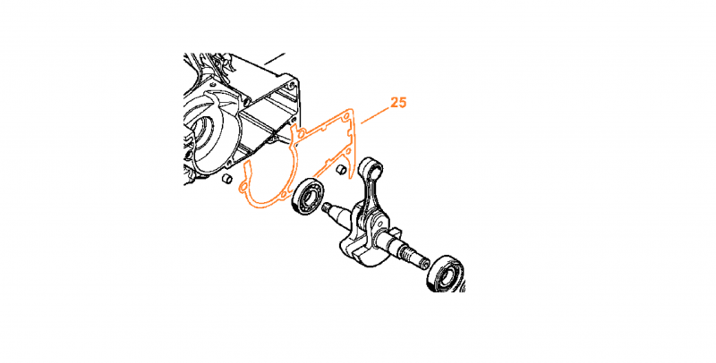 č.25 Tesnenie bloku motora 1143 029 0500 pre Stihl MS241 C