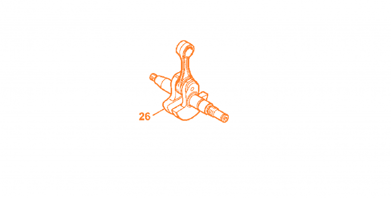č.26 Kľuková hriadeľ 1143 030 0400 pre Stihl MS241 C