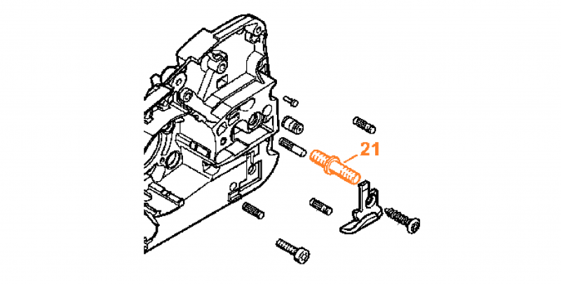 č.21 Skrutka lišty s nákružkom 1143 664 2400 pre Stihl MS241 C, MS201, MS201 C, MS201 T, MS201 TC