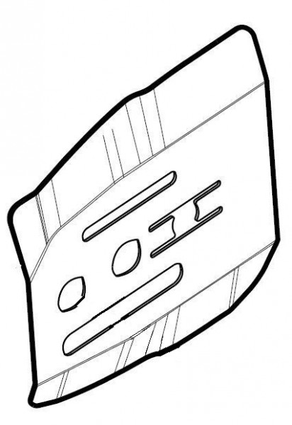 Plech pod lištu 195213120, 346518-0 pre Dolmar PS-32, PS-35, PS-350, PS-351, PS-420, PS-421, Makita