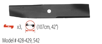 91-167 Žací nôž pre Dixon model 428, 429, 542