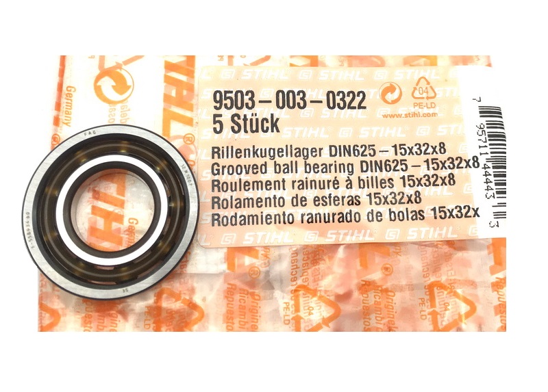 č.2 Ložisko kľukovky ľavé 9503 003 032, 15x32x8 pre Stihl MS241 C
