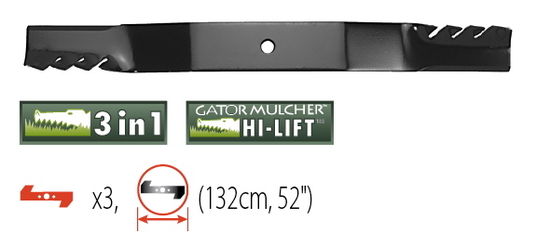 96-329 Nôž pre Grasshopper 132 cm - 52”