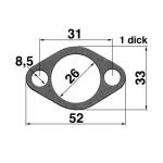 Výfukové tesnenie pre Briggs a Stratton - 271918, 272253, 681881, 691881
