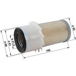 Vzduchový filter pre Toro: 33-1300, Kubota: 70000-1122.1 - Groundmaster, Reelmaster 216