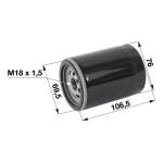 Olejový filter pre Kubota - L175, L185, L200, L210, L255, L235, L260, L275 - 5133-20910, 70000-32731