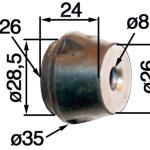 Silentblok 11117909900 pre Stihl 050, 051, 075, 076, TS50, TS510, TS760