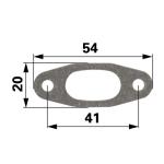 Tesnenie výfuku 41281490600 pre Stihl FS400, FS450, FS480, FR 350, FR 450, FR 480