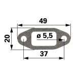 Tesnenie výfuku 41341490600 pre Stihl FS120, FS200, FS220, FS250, FS300, FS350, FR 350, FR 450 .....