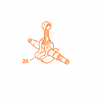 č.26 Kľuková hriadeľ 1143 030 0400 pre Stihl MS241 C