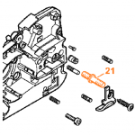 č.21 Skrutka lišty s nákružkom 1143 664 2400 pre Stihl MS241 C, MS201, MS201 C, MS201 T, MS201 TC