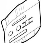 Plech pod lištu 195213120, 346518-0 pre Dolmar PS-32, PS-35, PS-350, PS-351, PS-420, PS-421, Makita