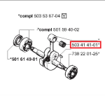 Ložisko ojničné 503414101 pre Husqvarna 42, 136, 141, 242, 246, 435, 435 E, 334T, 335XPT, 336, 338X