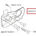 Plech lišty 503875702 pre Husqvarna 345 E, 350