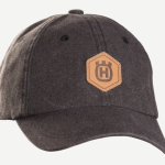 Šiltovka tmavo šedá s koženým logom Husqvarna